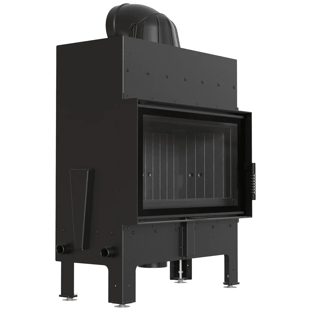 built in wood burning stove