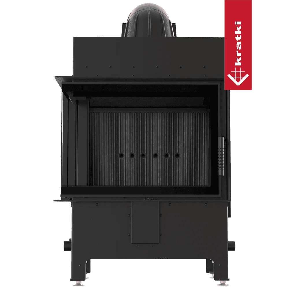 Lucy L-Shape Left Sided Wood Burning Steel Fireplace Insert – 12kW - Image 4
