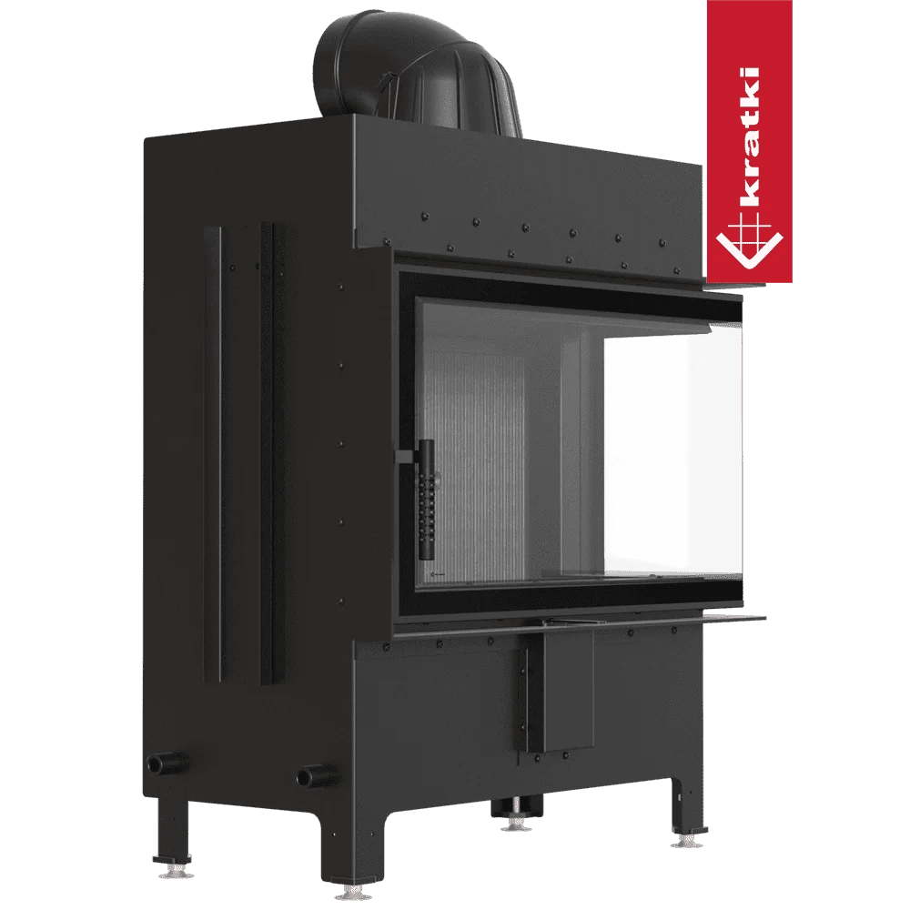 Lucy L-Shape Right Sided Wood Burning Fireplace Insert – 14kW - Image 2