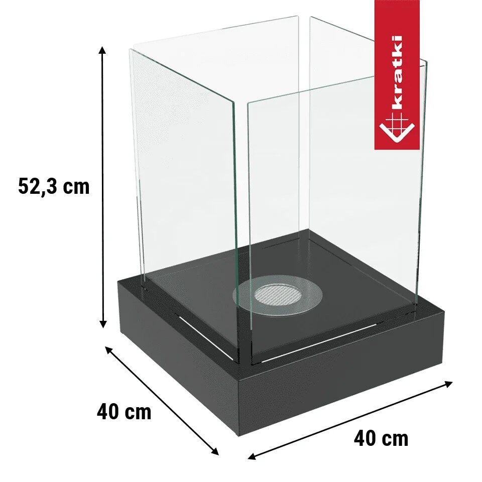 Tango 4 Freestanding Bioethanol Fireplace – Black - Image 5