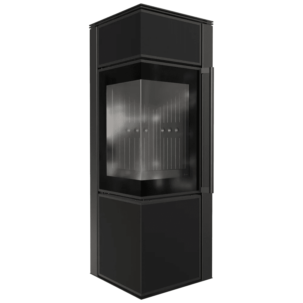 double sided wood burning stove