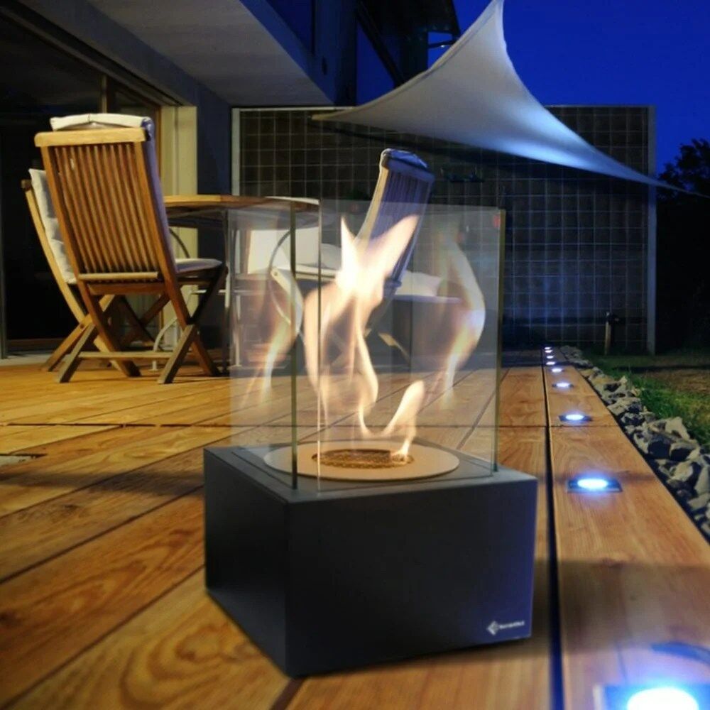 Tango 1 Tabletop Freestanding Bioethanol Fireplace – Black - Image 2