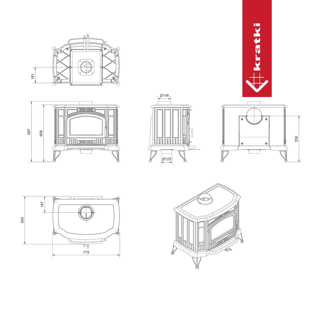 K9 ECO Wood Burning Stove - 8kW - Image 5