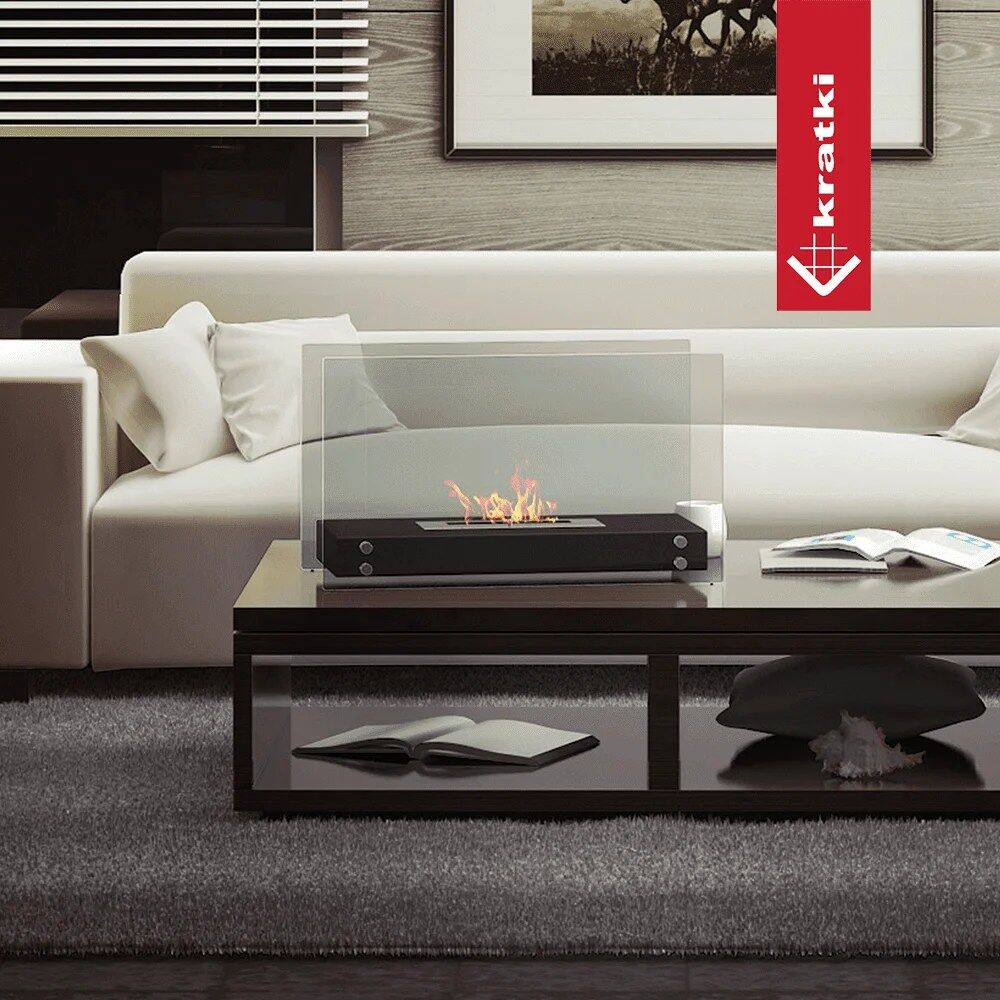 Hotel Freestanding Bioethanol Fireplace – Black - Image 3