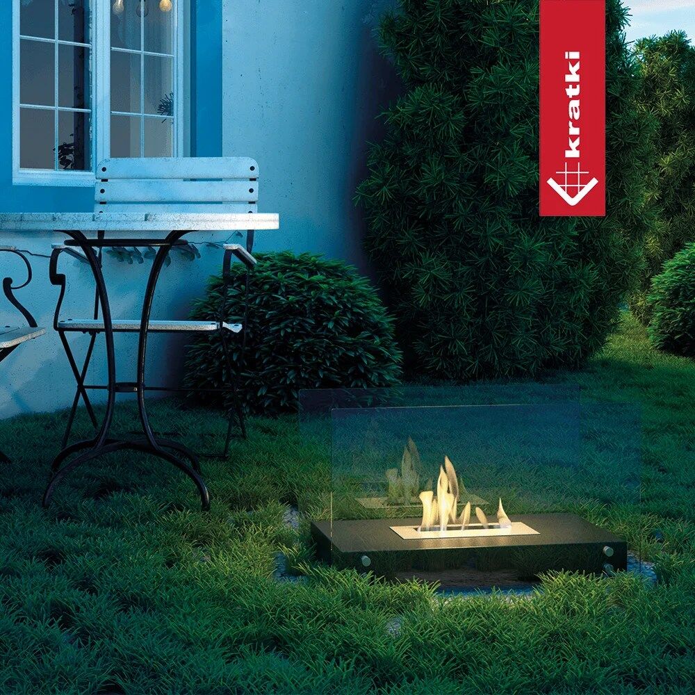 Hotel Freestanding Bioethanol Fireplace – Black - Image 4