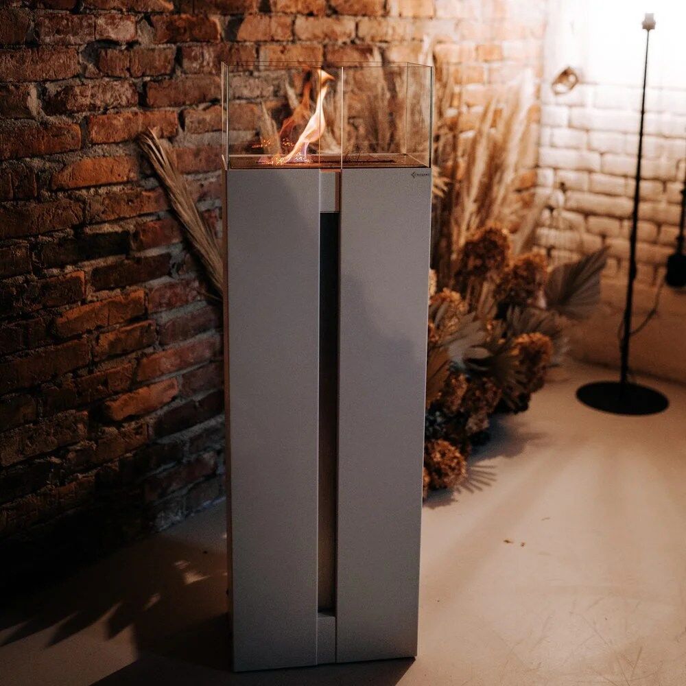 ROMEO Freestanding Bioethanol Fireplace – Black, TÜV Certified