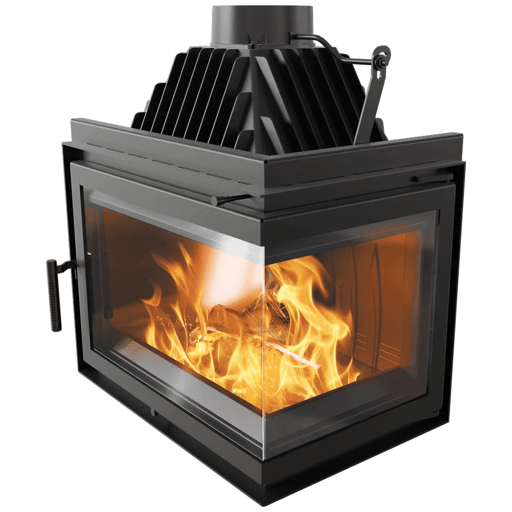 corner log burner