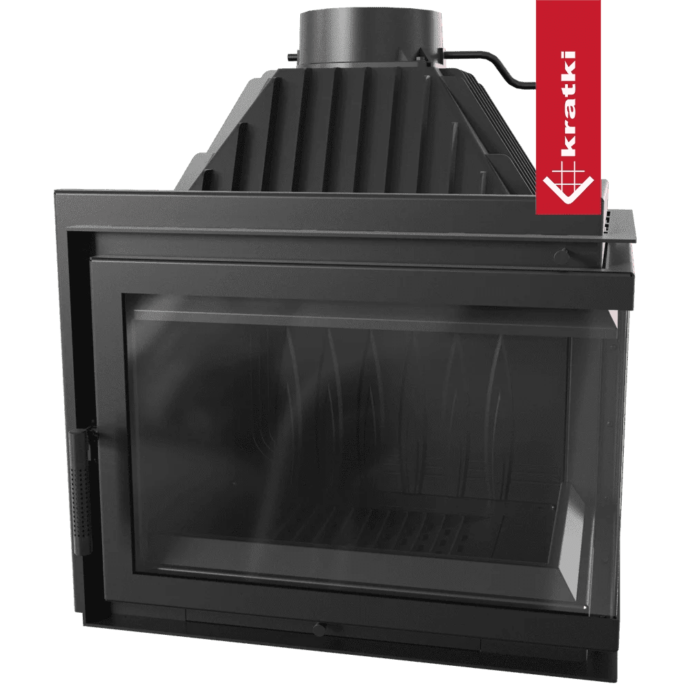 Simple BS L-Shape Right Sided Wood Burning Fireplace Insert – 15kW - Image 5