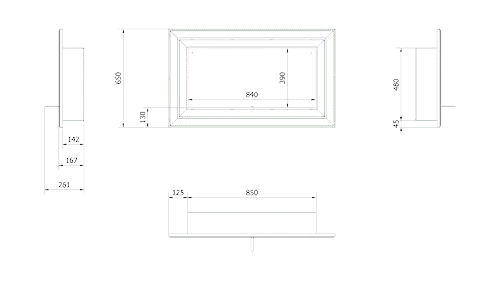 JULIET 1100 Black Wall Mounted Bioethanol Fireplace - Image 5