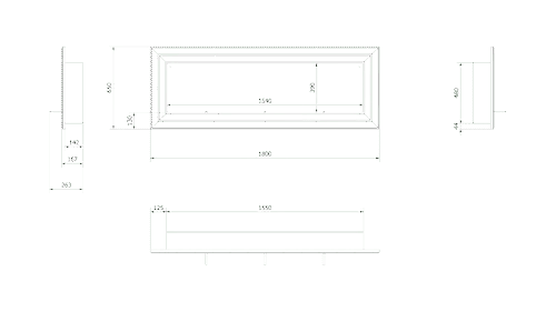 JULIET 1800 Black Wall Mounted Bioethanol Fireplace - Image 4