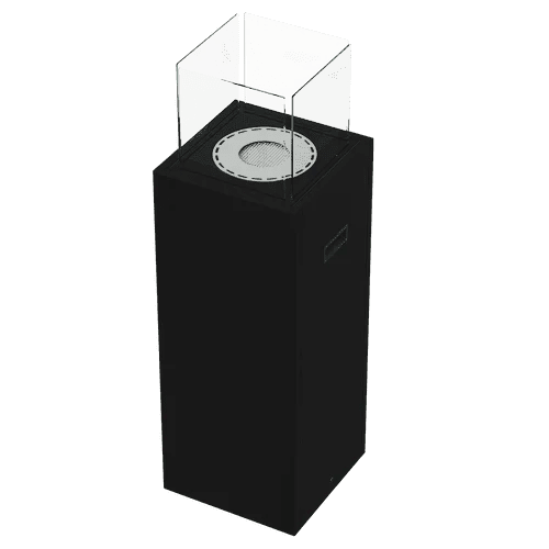 TOWER Freestanding Bioethanol Fireplace – Black