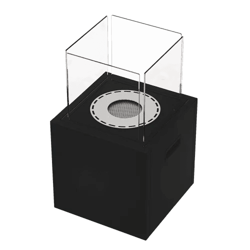 TOWER MINI Freestanding Bioethanol Fireplace – Black